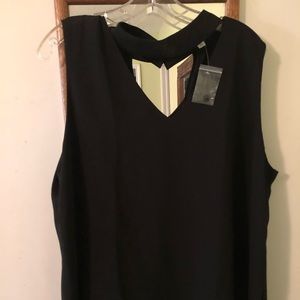 Black sleeveless tank top with choker. Never worn